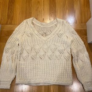 White mohair Sézane sweater